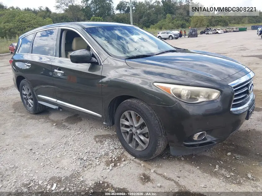 INFINITI JX 2013, VIN 5N1AL0MM8DC308221