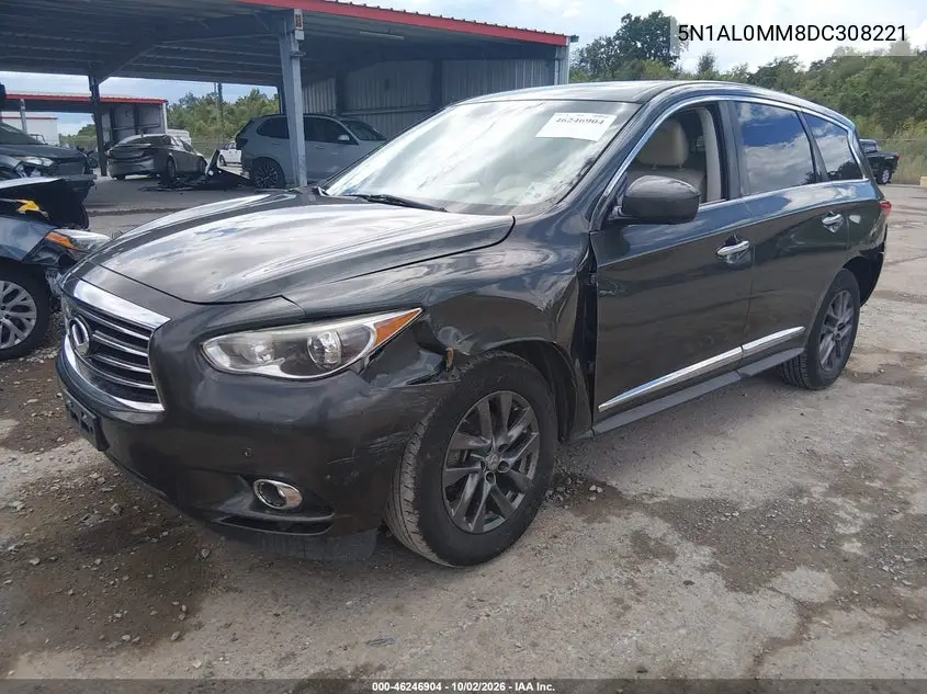 2013 INFINITI JX VIN 5N1AL0MM8DC308221 — фото 2