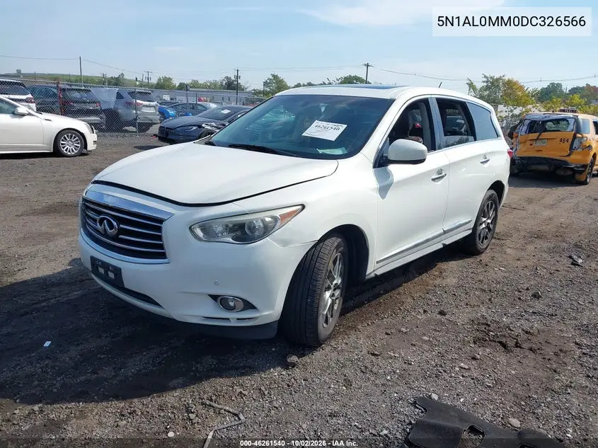 2013 INFINITI JX VIN 5N1AL0MM0DC326566 — фото 2