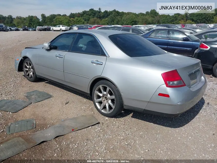 2003 INFINITI M VIN JNKAY41EX3M000680 — фото 3
