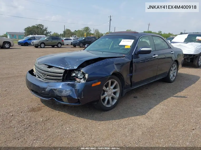 2004 INFINITI M VIN JNKAY41EX4M400918 — фото 2