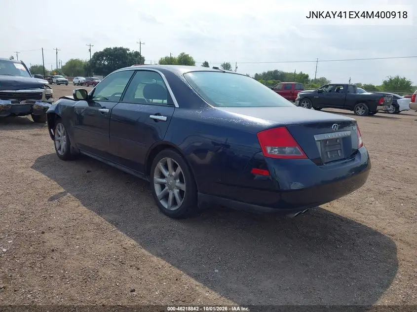 2004 INFINITI M VIN JNKAY41EX4M400918 — фото 3
