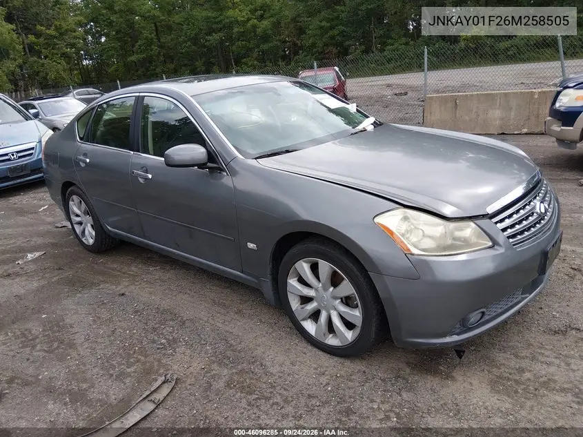 INFINITI M 2006, VIN JNKAY01F26M258505