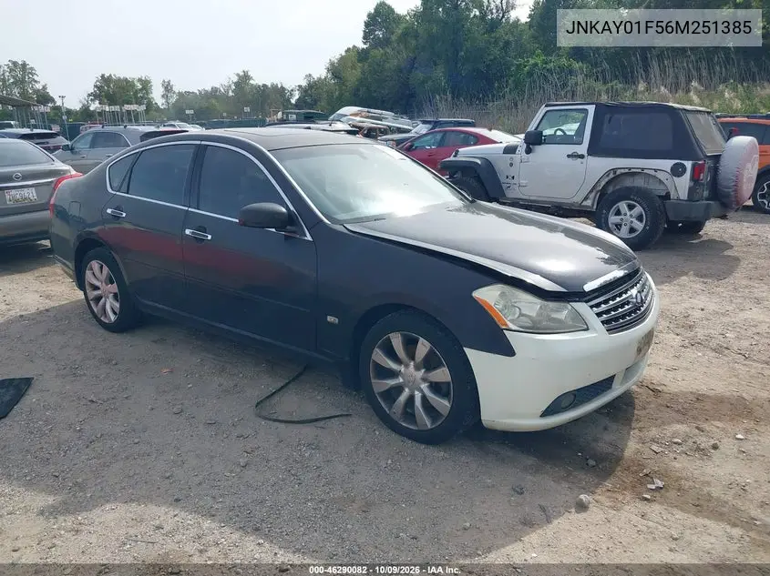 INFINITI M 2006, VIN JNKAY01F56M251385