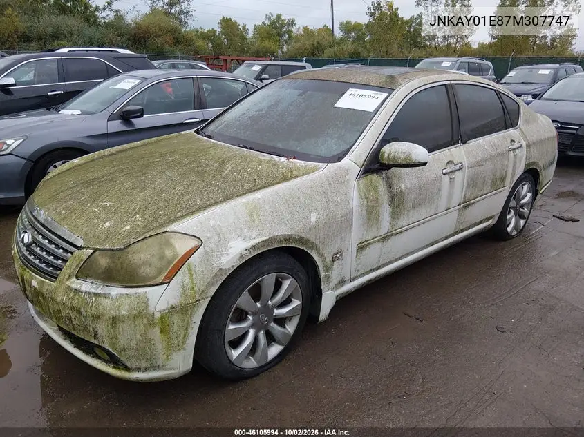 INFINITI M 2007, VIN JNKAY01E87M307747
