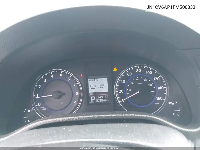2015 INFINITI Q40 VIN JN1CV6AP1FM500833 — фото 7