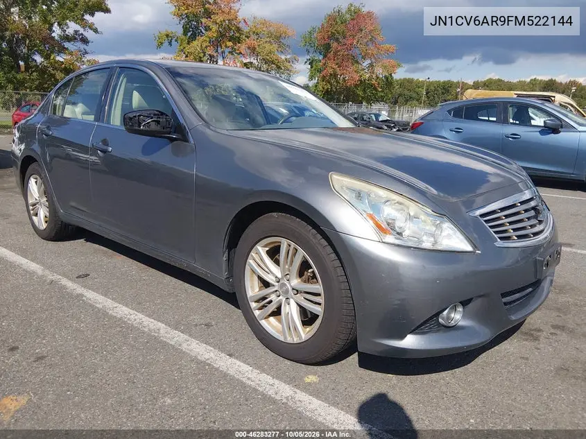 INFINITI Q40 2015, VIN JN1CV6AR9FM522144