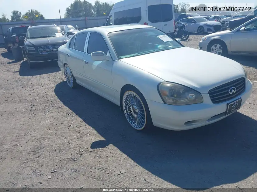 INFINITI Q45 2002, VIN JNKBF01AX2M007742