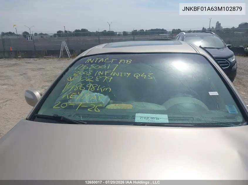 2003 INFINITI Q45 VIN JNKBF01A63M102879 — фото 17