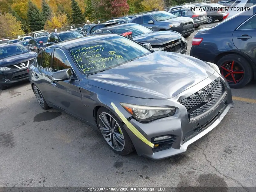 INFINITI Q50 2014, VIN JN1AV7AR0EM702849