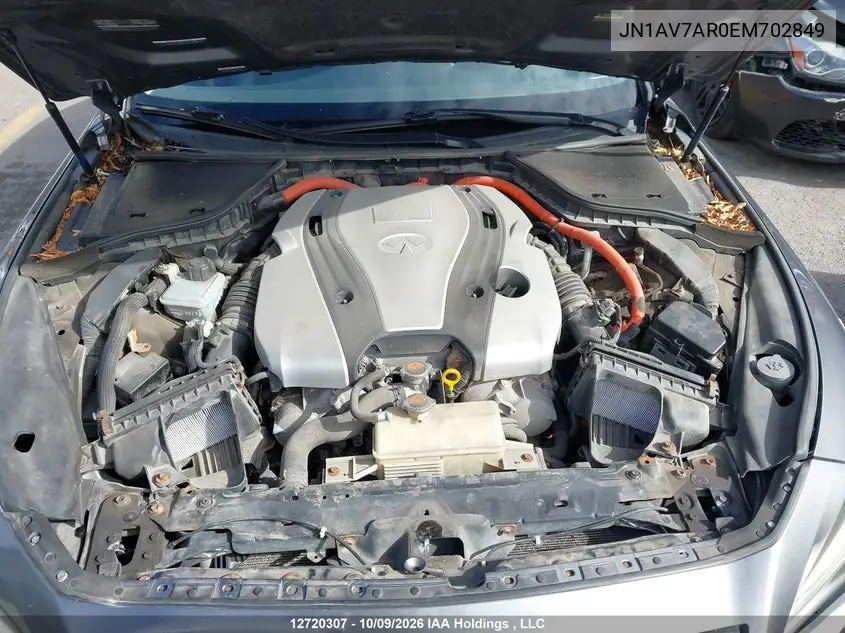 2014 INFINITI Q50 VIN JN1AV7AR0EM702849 — фото 10