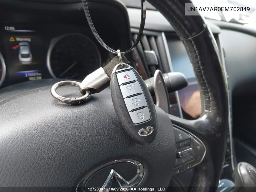 2014 INFINITI Q50 VIN JN1AV7AR0EM702849 — фото 11