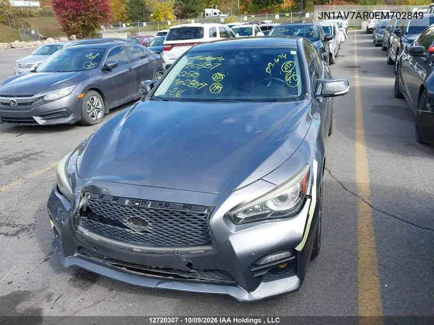2014 INFINITI Q50 VIN JN1AV7AR0EM702849 — фото 13