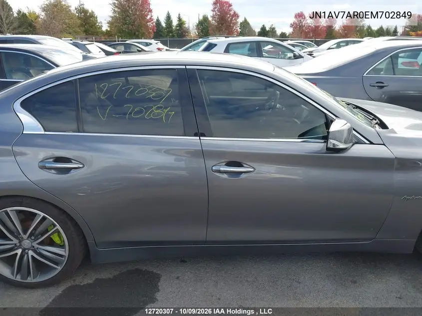 2014 INFINITI Q50 VIN JN1AV7AR0EM702849 — фото 14