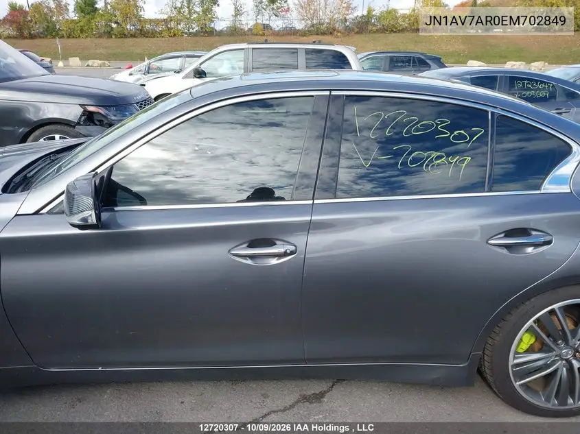 2014 INFINITI Q50 VIN JN1AV7AR0EM702849 — фото 15