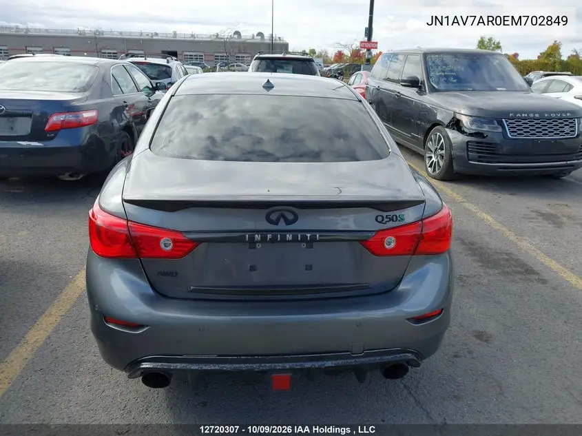 2014 INFINITI Q50 VIN JN1AV7AR0EM702849 — фото 17