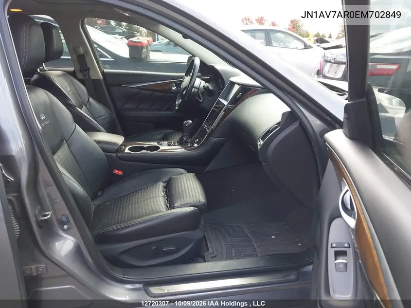 2014 INFINITI Q50 VIN JN1AV7AR0EM702849 — фото 5