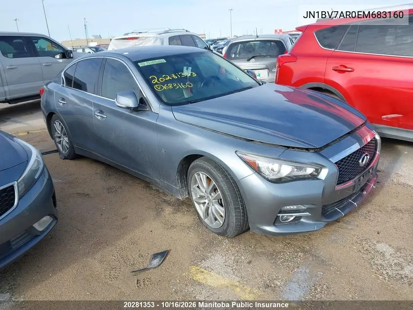 INFINITI Q50 2014, VIN JN1BV7AR0EM683160
