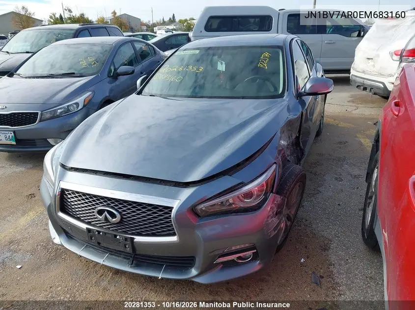2014 INFINITI Q50 VIN JN1BV7AR0EM683160 — фото 2