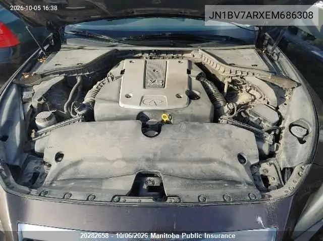 2014 INFINITI Q50 VIN JN1BV7ARXEM686308 — фото 10