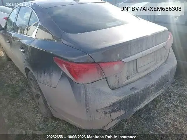 2014 INFINITI Q50 VIN JN1BV7ARXEM686308 — фото 3