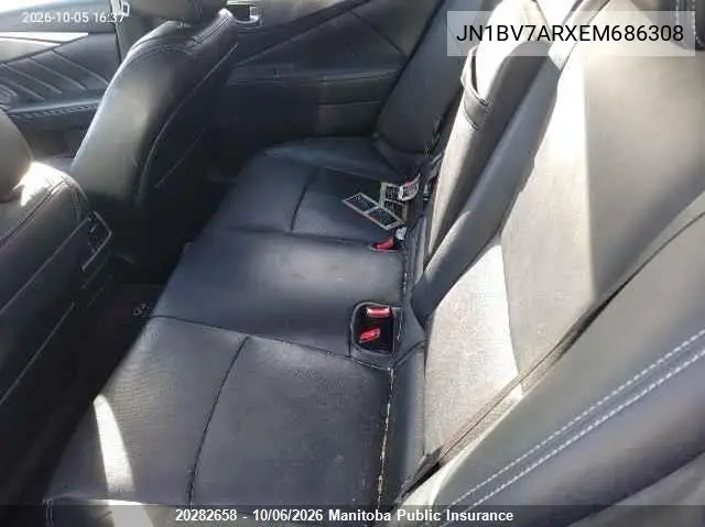 2014 INFINITI Q50 VIN JN1BV7ARXEM686308 — фото 8