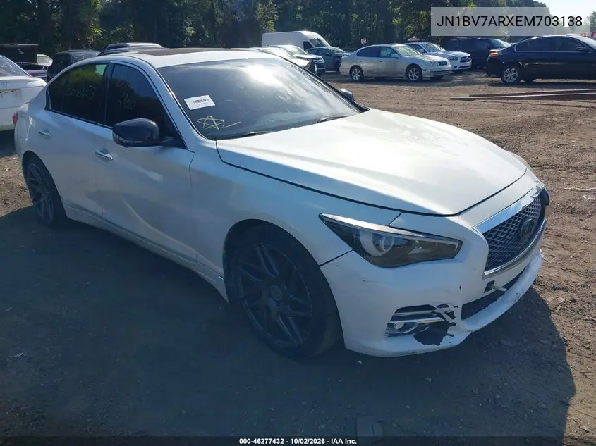 INFINITI Q50 2014, VIN JN1BV7ARXEM703138