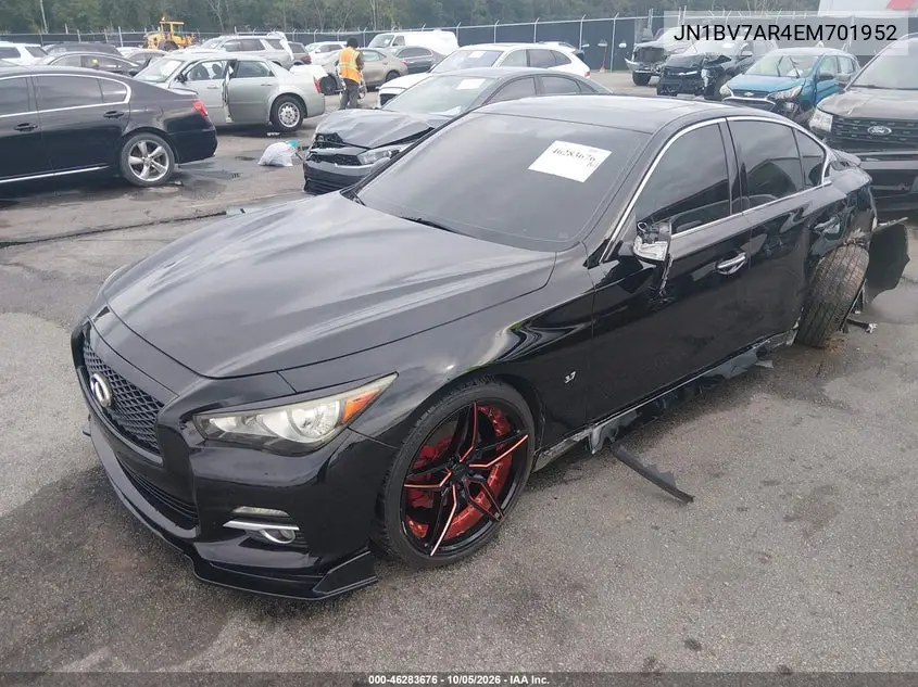 2014 INFINITI Q50 VIN JN1BV7AR4EM701952 — фото 2