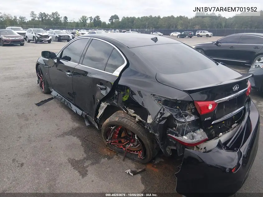 2014 INFINITI Q50 VIN JN1BV7AR4EM701952 — фото 3