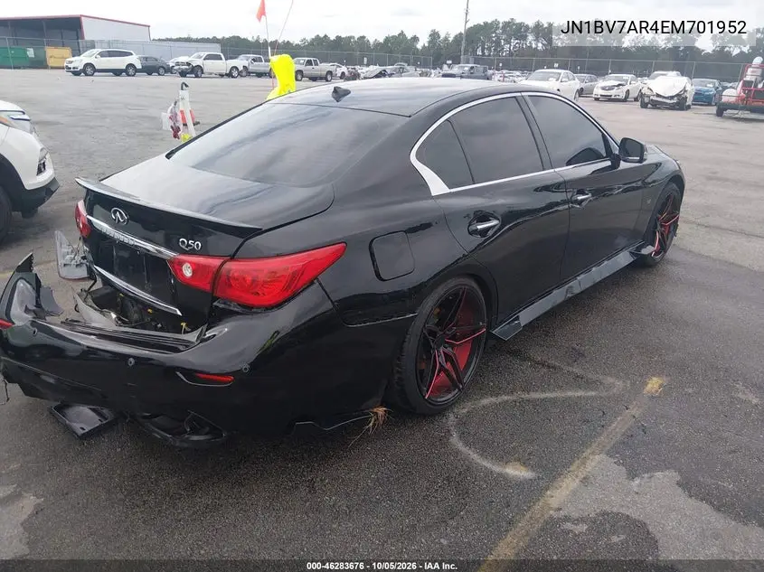 2014 INFINITI Q50 VIN JN1BV7AR4EM701952 — фото 4