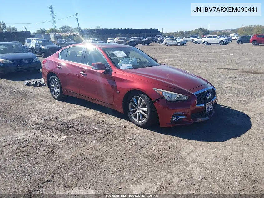 INFINITI Q50 2014, VIN JN1BV7ARXEM690441