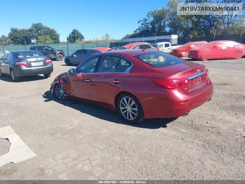 2014 INFINITI Q50 VIN JN1BV7ARXEM690441 — фото 3
