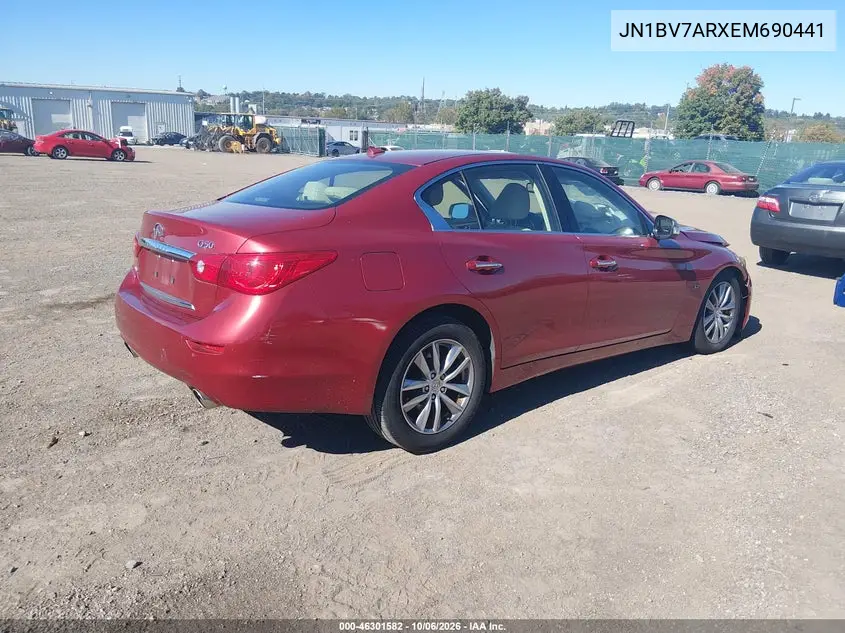 2014 INFINITI Q50 VIN JN1BV7ARXEM690441 — фото 4