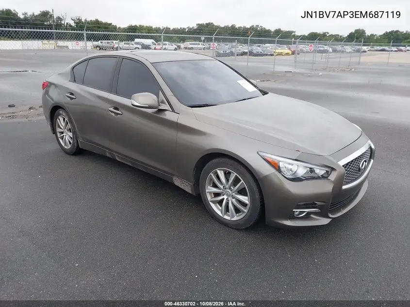 INFINITI Q50 2014, VIN JN1BV7AP3EM687119