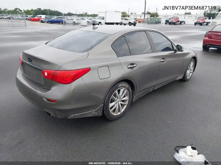 2014 INFINITI Q50 VIN JN1BV7AP3EM687119 — фото 4