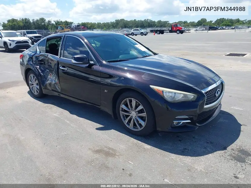INFINITI Q50 2015, VIN JN1BV7AP3FM344988