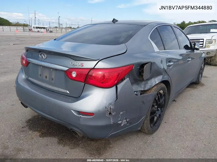 2015 INFINITI Q50 VIN JN1BV7AP5FM344880 — фото 4