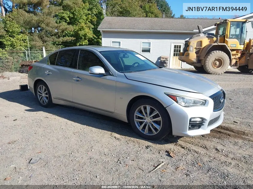 INFINITI Q50 2015, VIN JN1BV7AR1FM394449