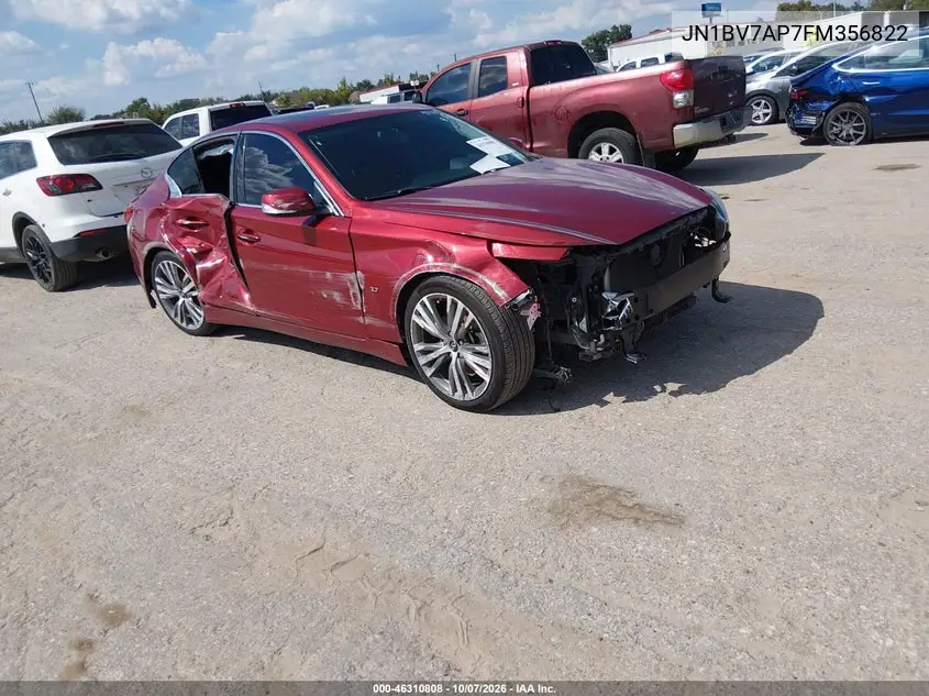 INFINITI Q50 2015, VIN JN1BV7AP7FM356822