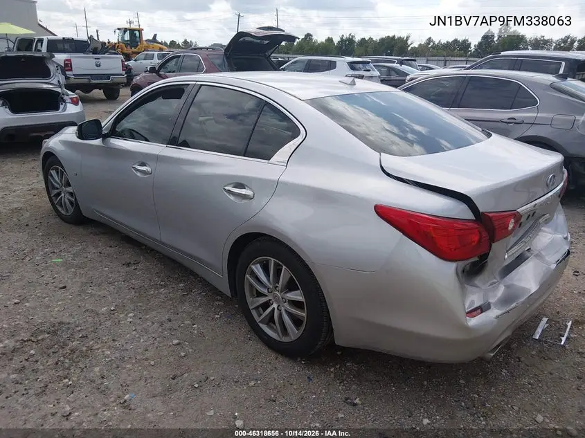 2015 INFINITI Q50 VIN JN1BV7AP9FM338063 — фото 3
