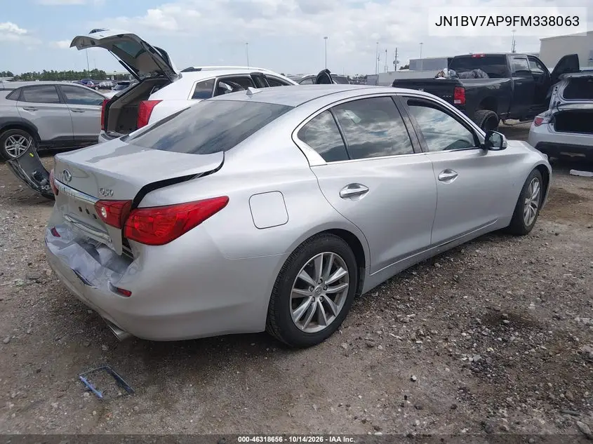 2015 INFINITI Q50 VIN JN1BV7AP9FM338063 — фото 4