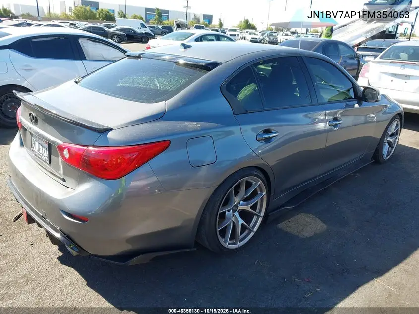 2015 INFINITI Q50 VIN JN1BV7AP1FM354063 — фото 4