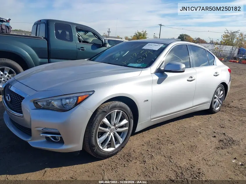 INFINITI Q50 2016, VIN JN1CV7AR5GM250182