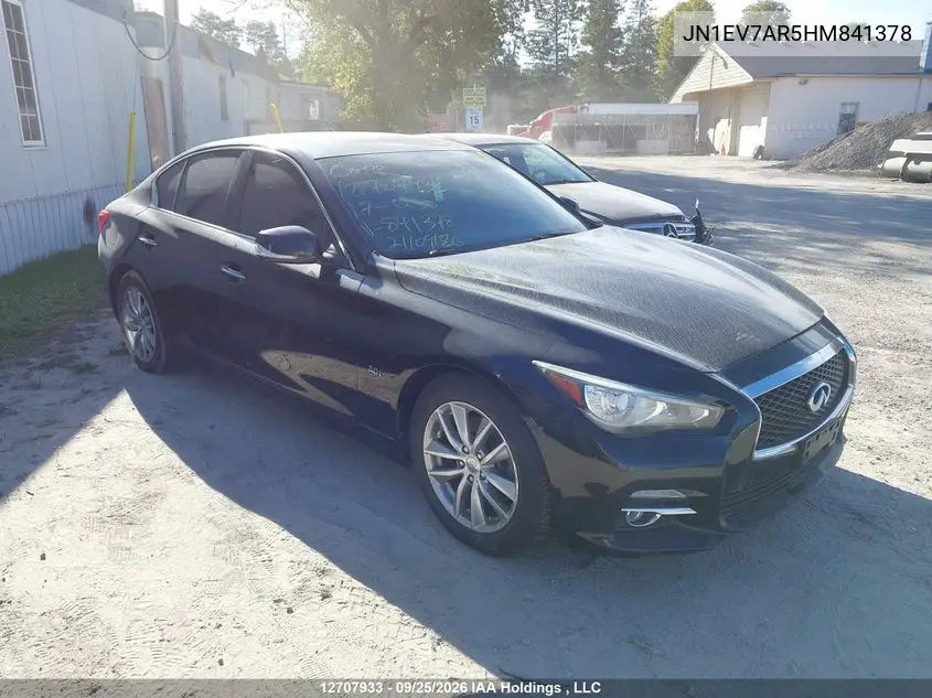 INFINITI Q50 2017, VIN JN1EV7AR5HM841378