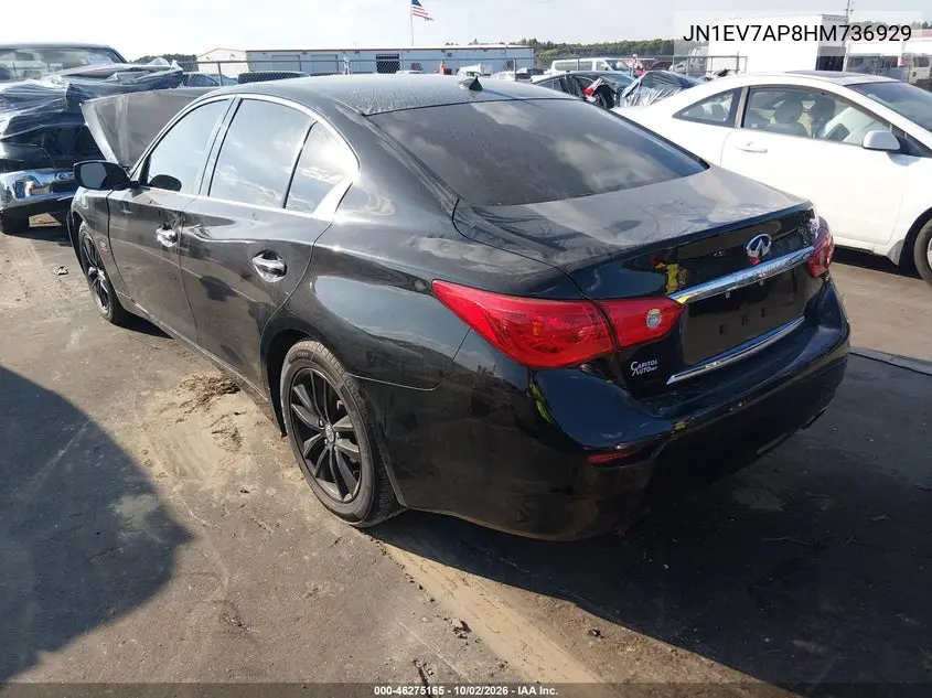 2017 INFINITI Q50 VIN JN1EV7AP8HM736929 — фото 3