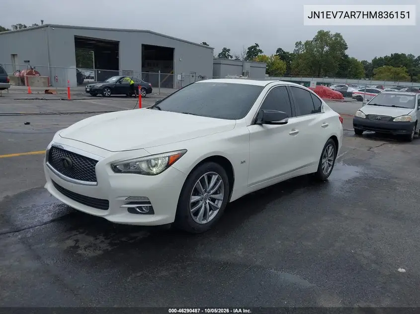 2017 INFINITI Q50 VIN JN1EV7AR7HM836151 — фото 2