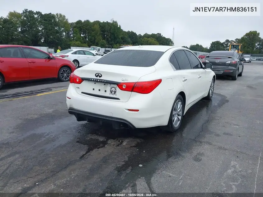 2017 INFINITI Q50 VIN JN1EV7AR7HM836151 — фото 4