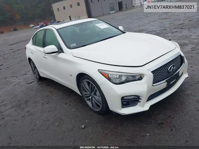INFINITI Q50 2017, VIN JN1EV7ARXHM837021