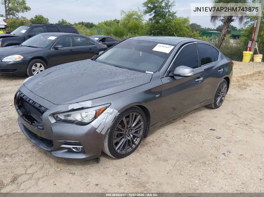 2017 INFINITI Q50 VIN JN1EV7AP2HM743875 — фото 2