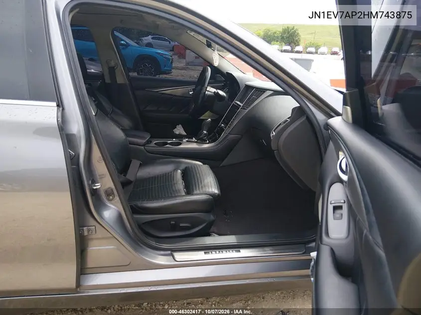 2017 INFINITI Q50 VIN JN1EV7AP2HM743875 — фото 5